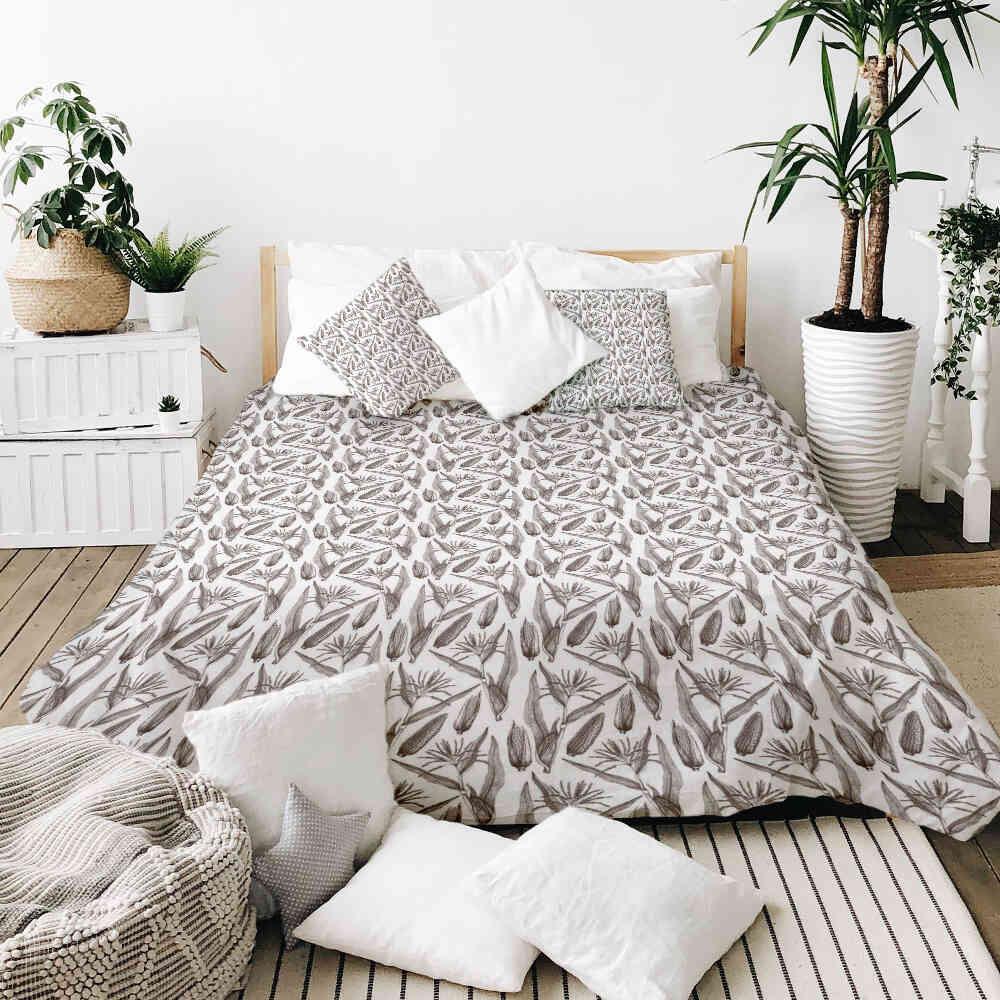 Original Therapiedecke - Baumwoll Bettwäsche Set Weiß mit Mais