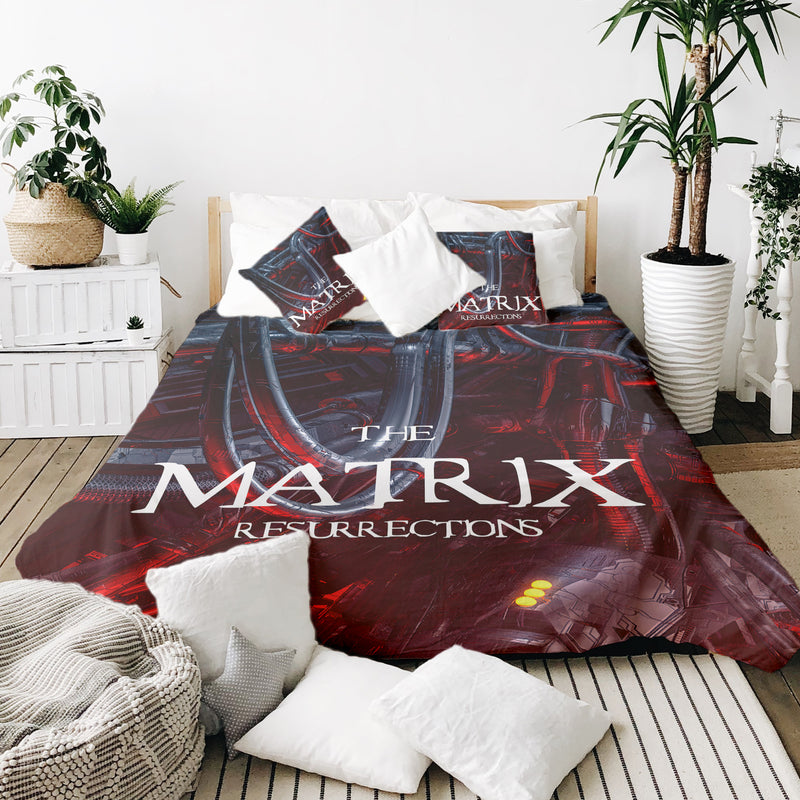 Therapiedecken Bettwäschen Set Rot The Matrix
