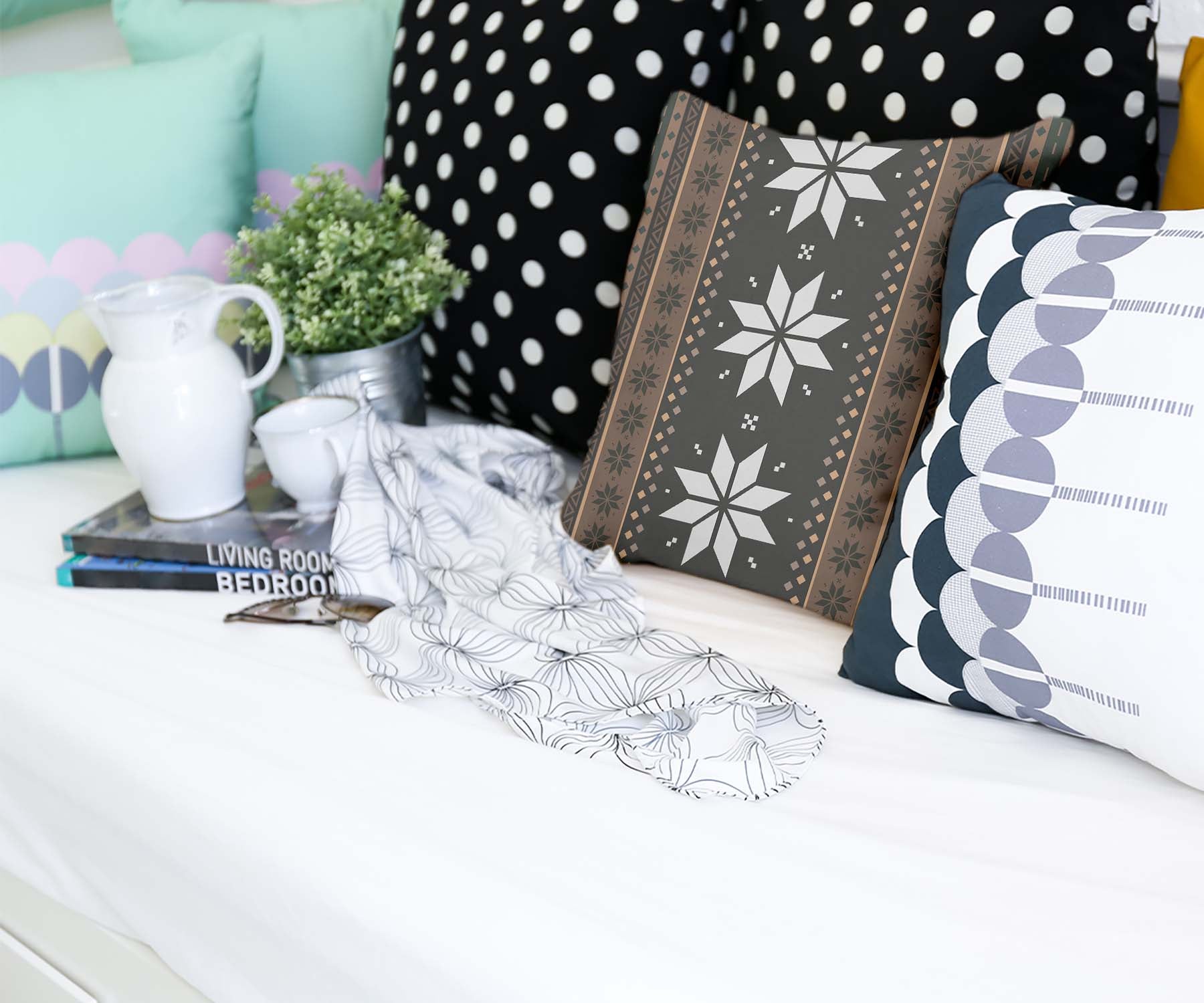 Gesundheitskissen getreift mit Sternen