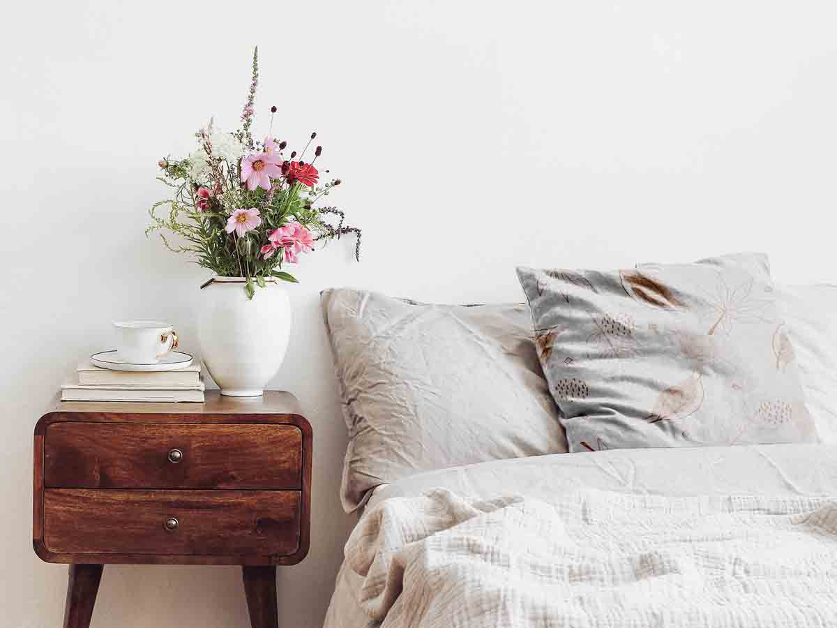 Gesundheitskissen Rosa mit Blättern