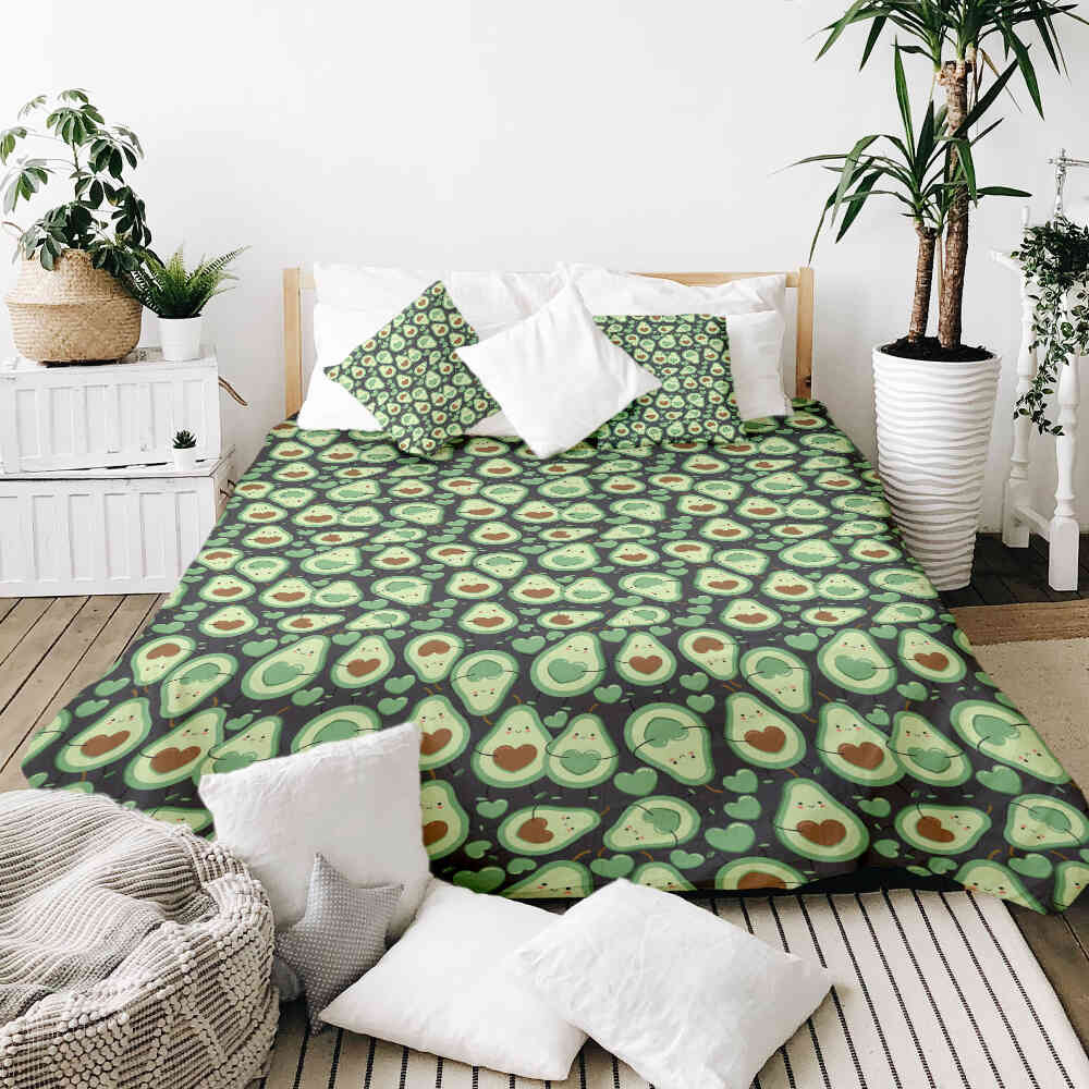 Original Therapiedecke - Baumwollbezug Grüne Avocados