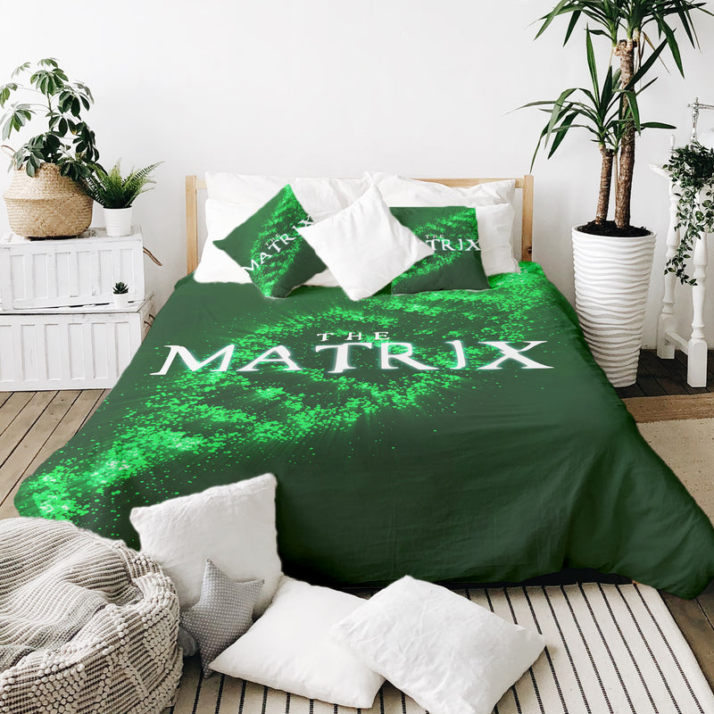 Therapiedecken Bettwäschen Set Grün Matrix DNA