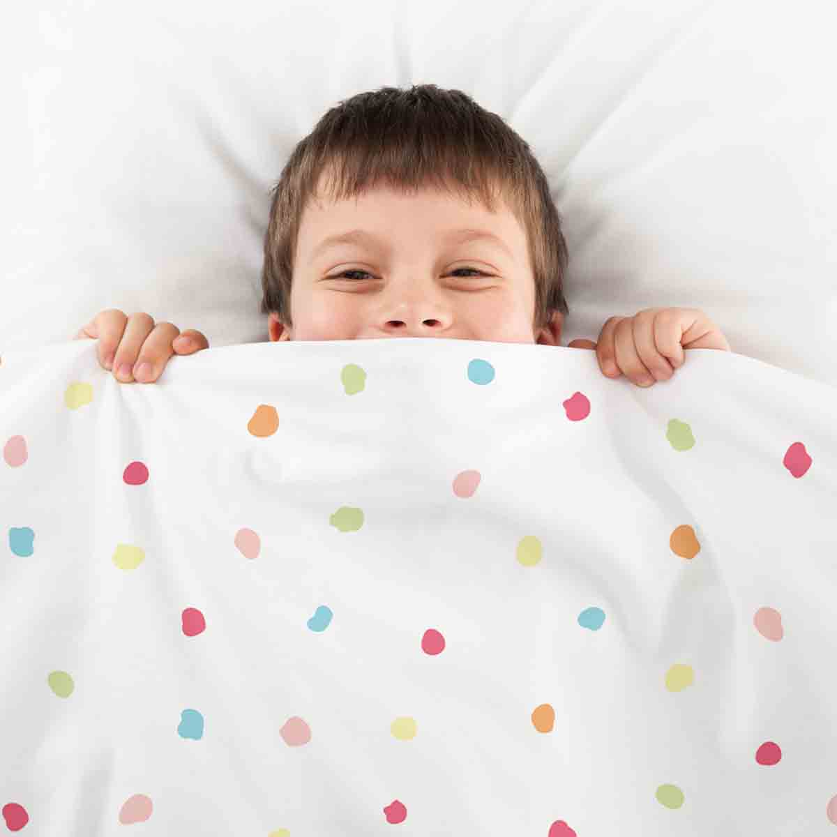 Original Therapiedecke - Baumwoll Bettwäsche Set Punkte Bunt