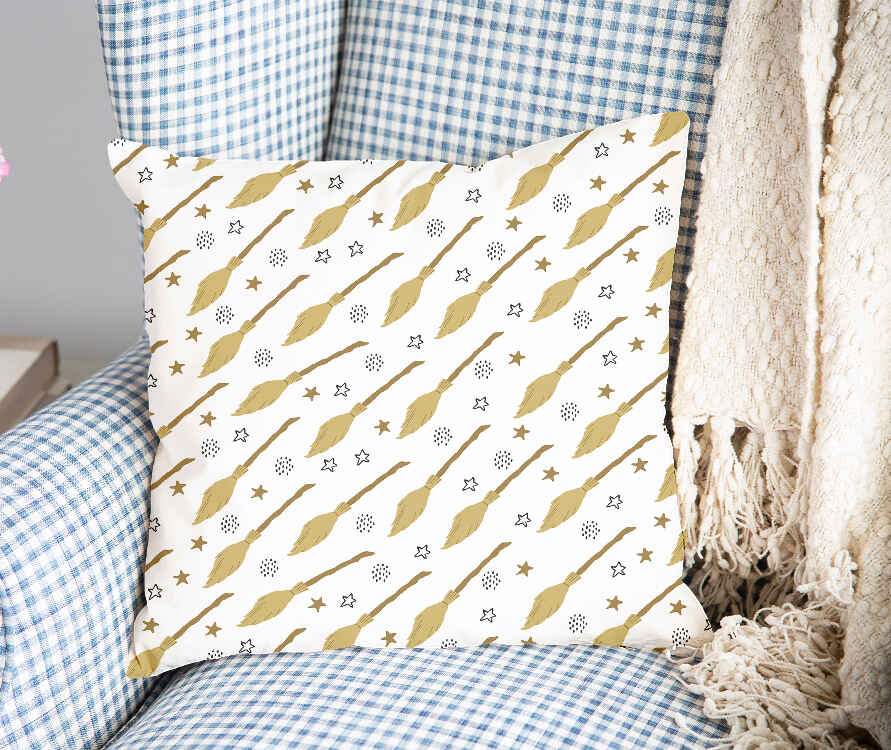 Gesundheitskissen Weiß mit Harry's Besen