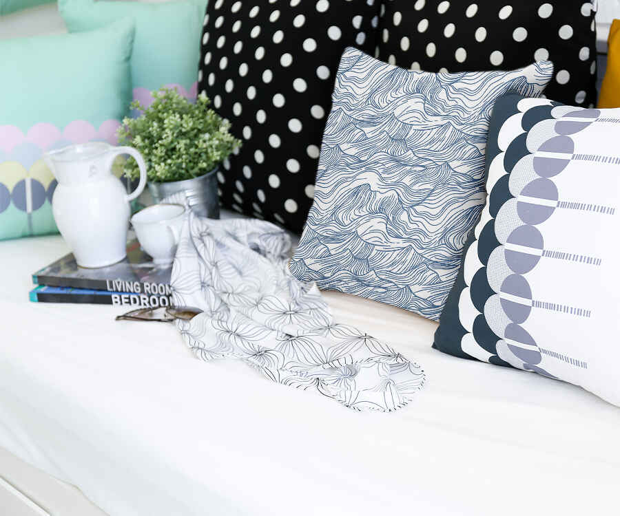 Gesundheitskissen Wellen in Blau