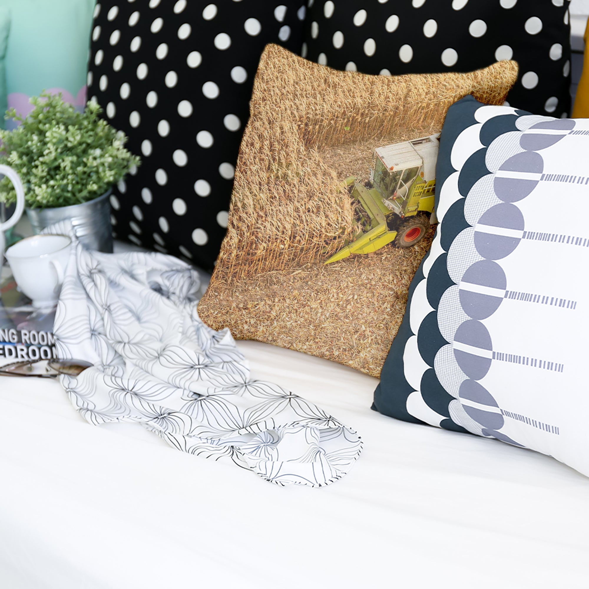 Gesundheitskissen Trecker auf Feld