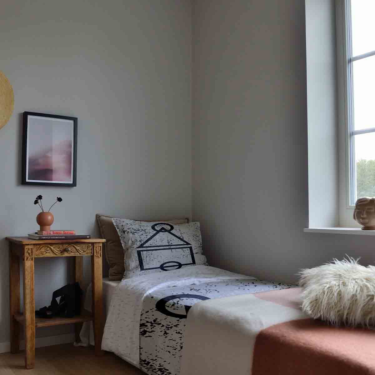 Original Therapiedecke - Baumwoll Bettwäsche Set Weiß Dalgona Formen