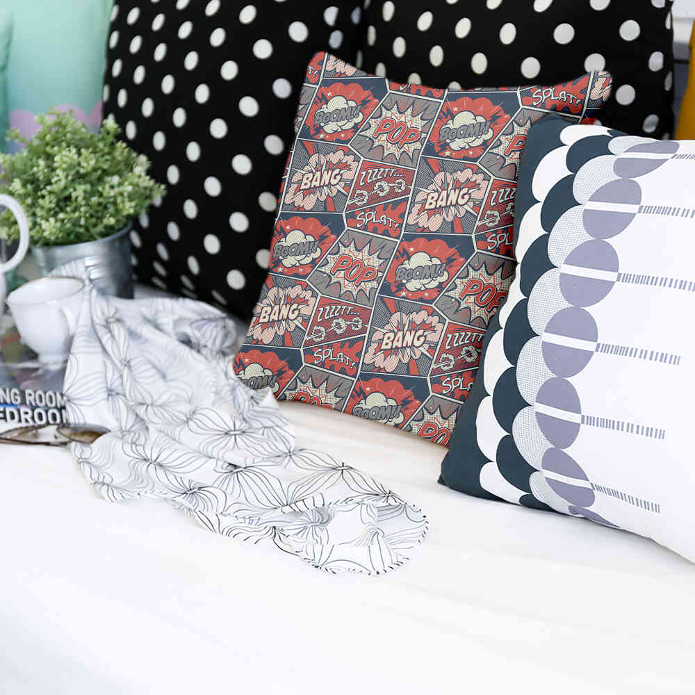 Gesundheitskissen Rot mit Comic