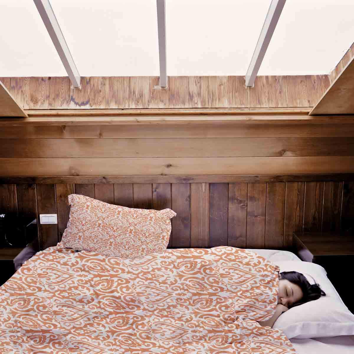 Original Therapiedecke - Baumwoll Bettwäsche Set Boho Orange