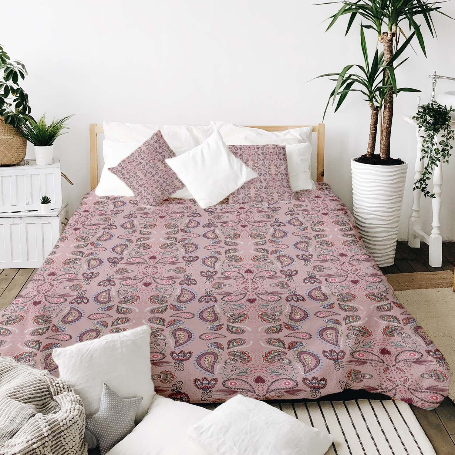 Original Therapiedecke - Baumwoll Bettwäsche Set Rosa Mandala