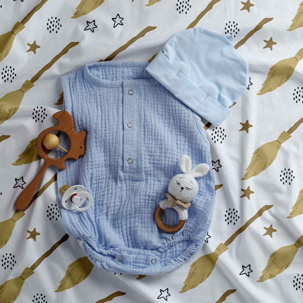 Original Therapiedecke - Baumwoll Bettwäsche Set Weiß mit Harry's Besen