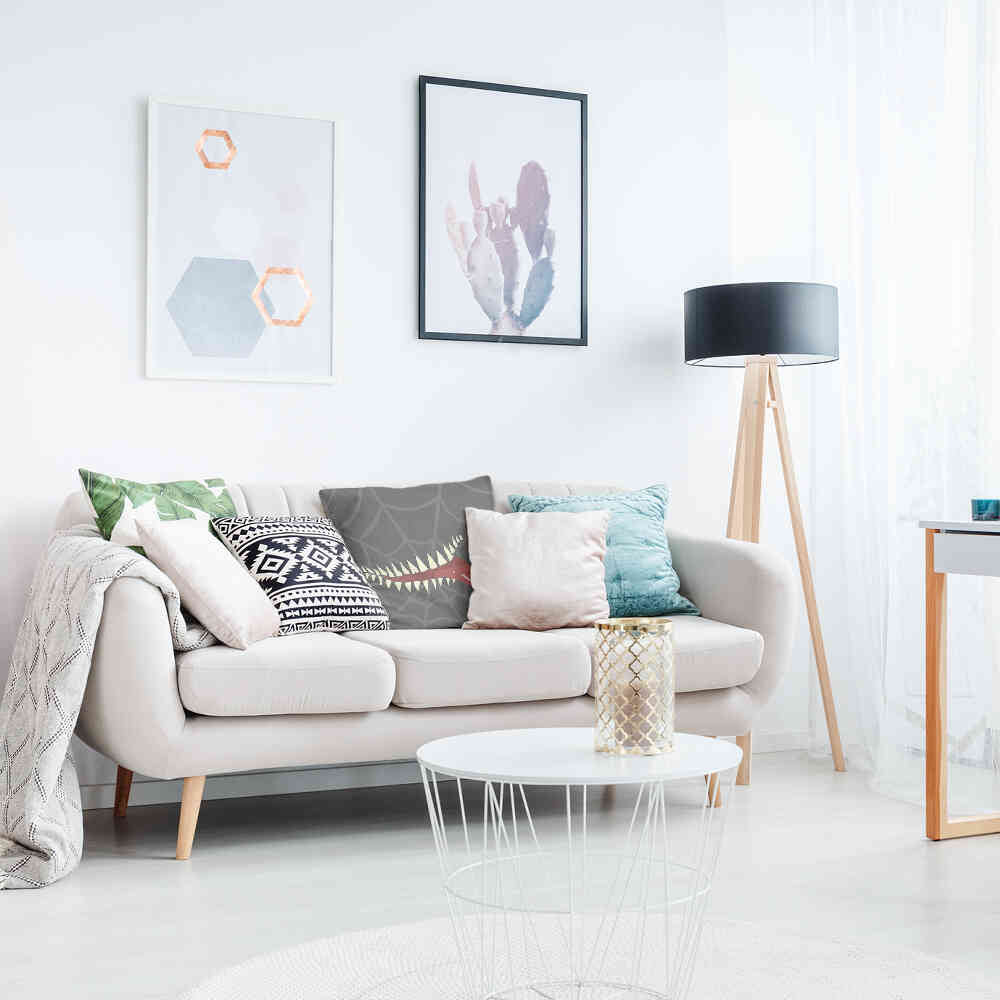 Gesundheitskissen Grau Spinnennetz