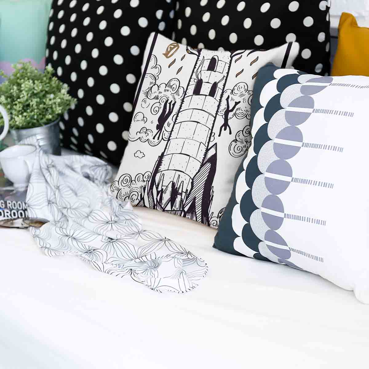 Gesundheitskissen Weiß mit Turm