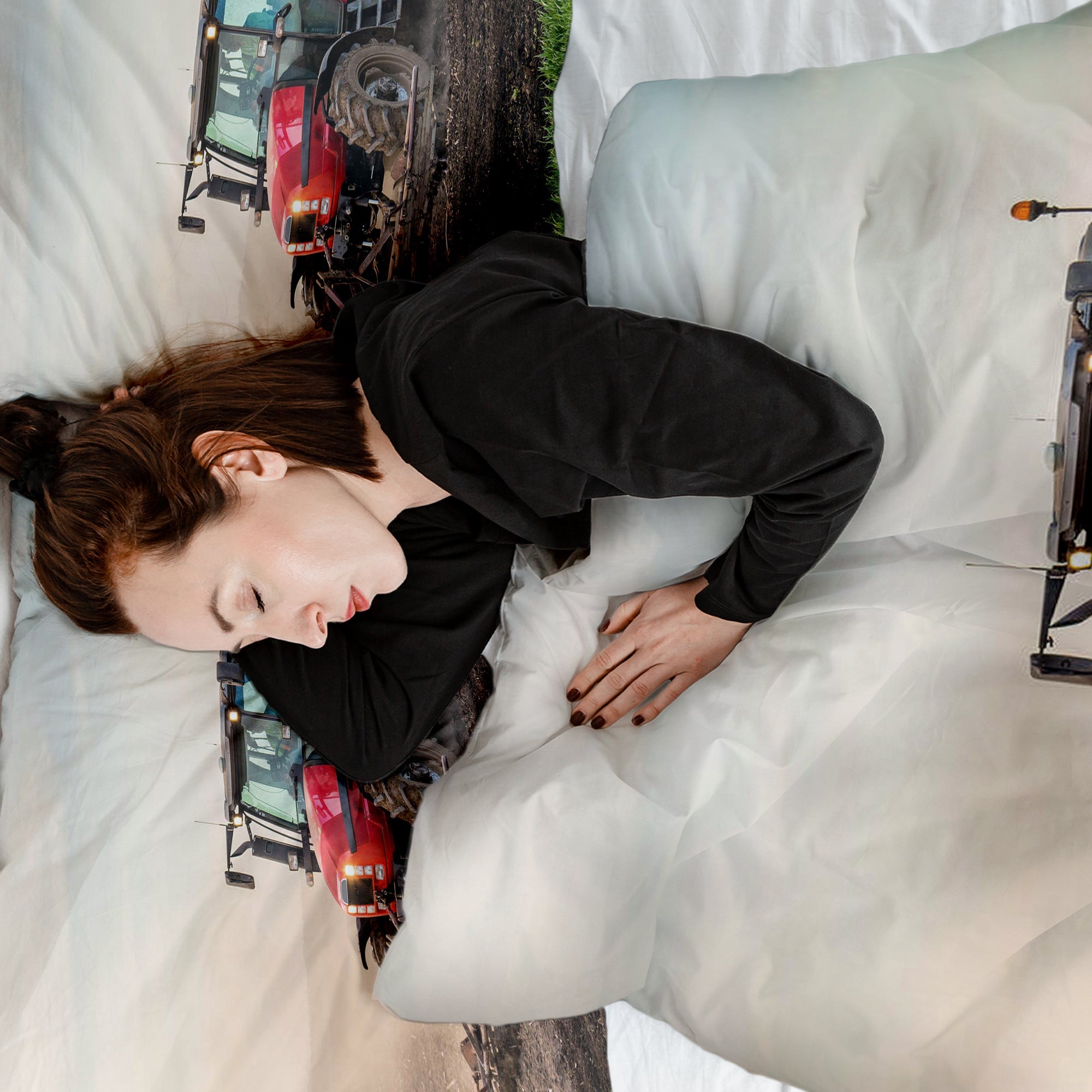 Original Therapiedecke - Baumwoll Bettwäsche Set mit großem Traktor