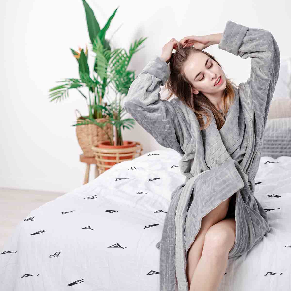 Original Therapiedecke - Baumwoll Bettwäsche Set Weiß Cocktails