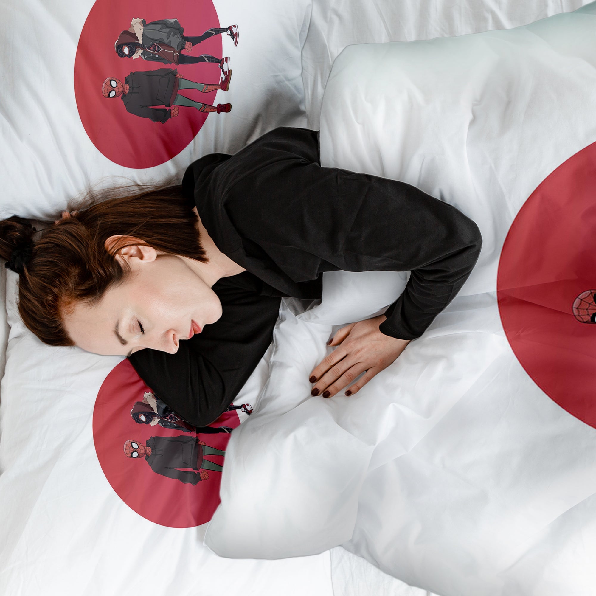Original Therapiedecke - Baumwollbezug Weiß mit Spiderman