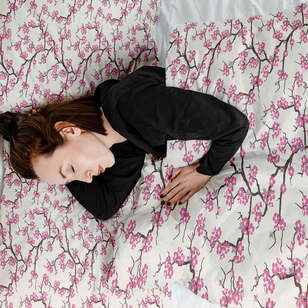 Original Therapiedecke - Baumwoll Bettwäsche Set japanische Kirschblüte