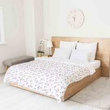 Therapiedecken Bettwäschen Set Weiß mit zarten Rosen