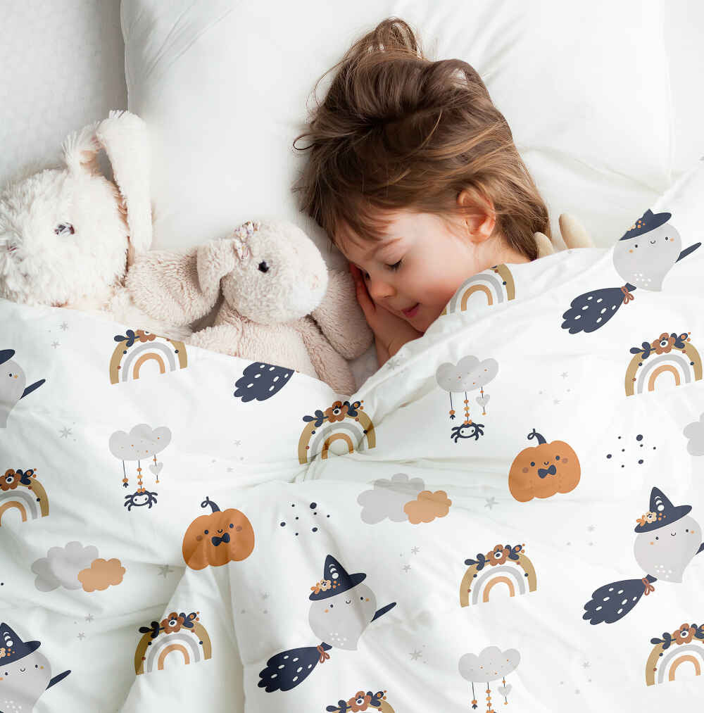 Original Therapiedecke - Baumwoll Bettwäsche Set Weiß Herbst