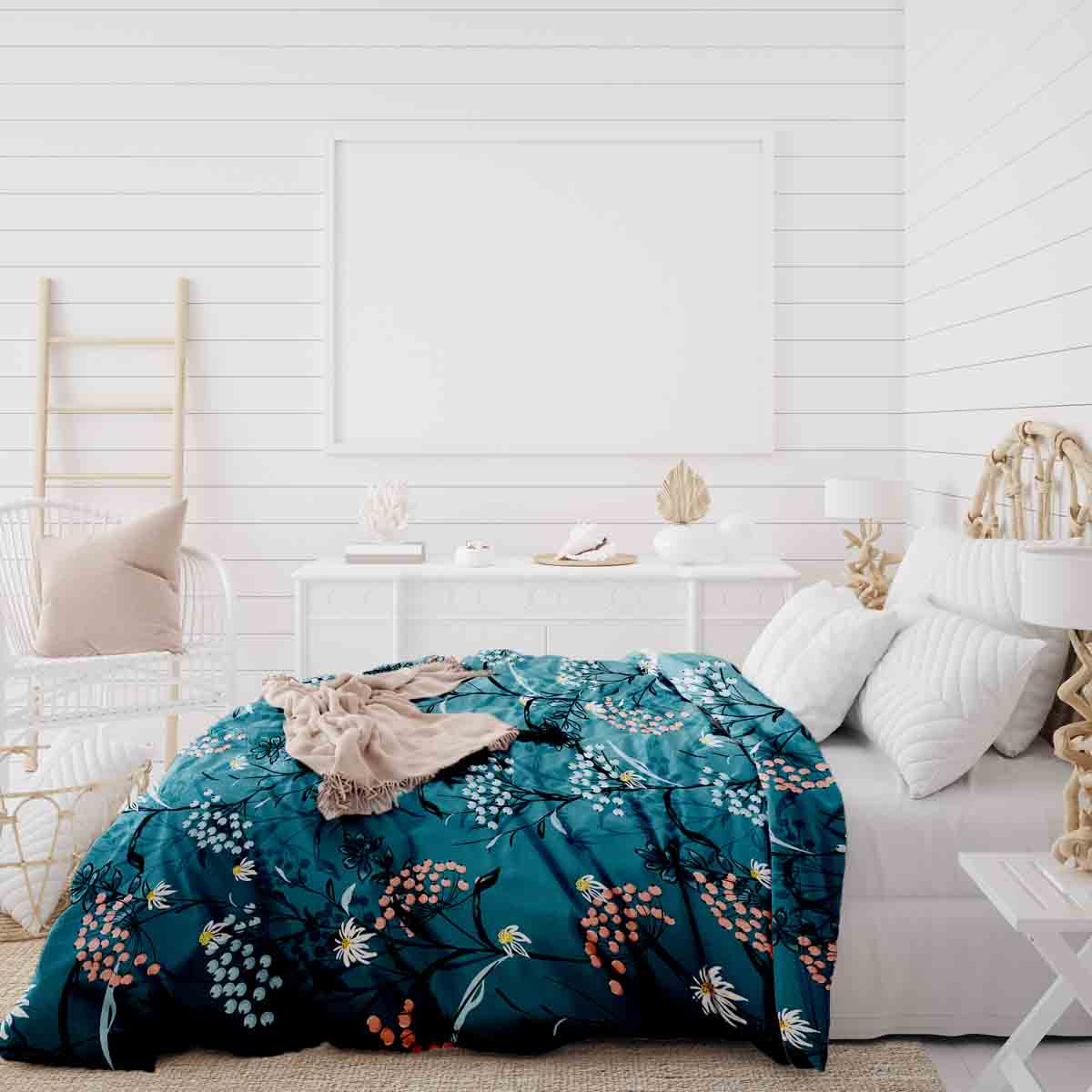 Original Therapiedecke - Baumwollbezug Frühlingsblumen