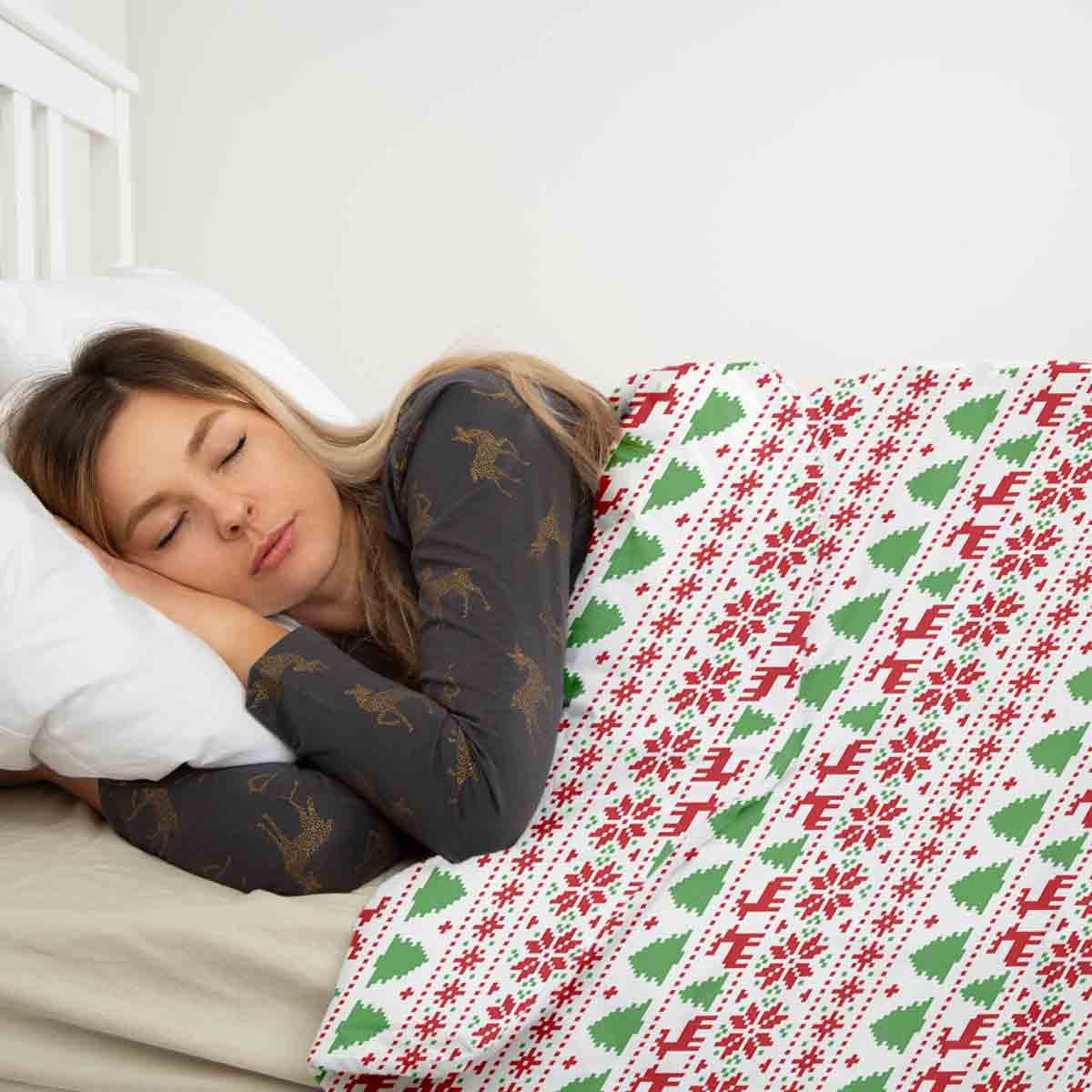 Original Therapiedecke - Baumwoll Bettwäsche Set Weihnachten in Norwegen
