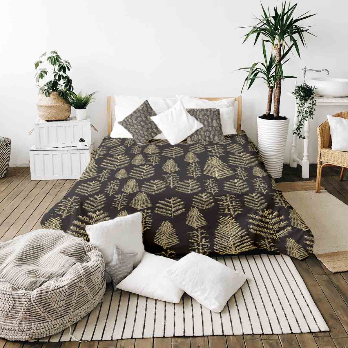 Original Therapiedecke - Baumwoll Bettwäsche Set mit Waldmotiv