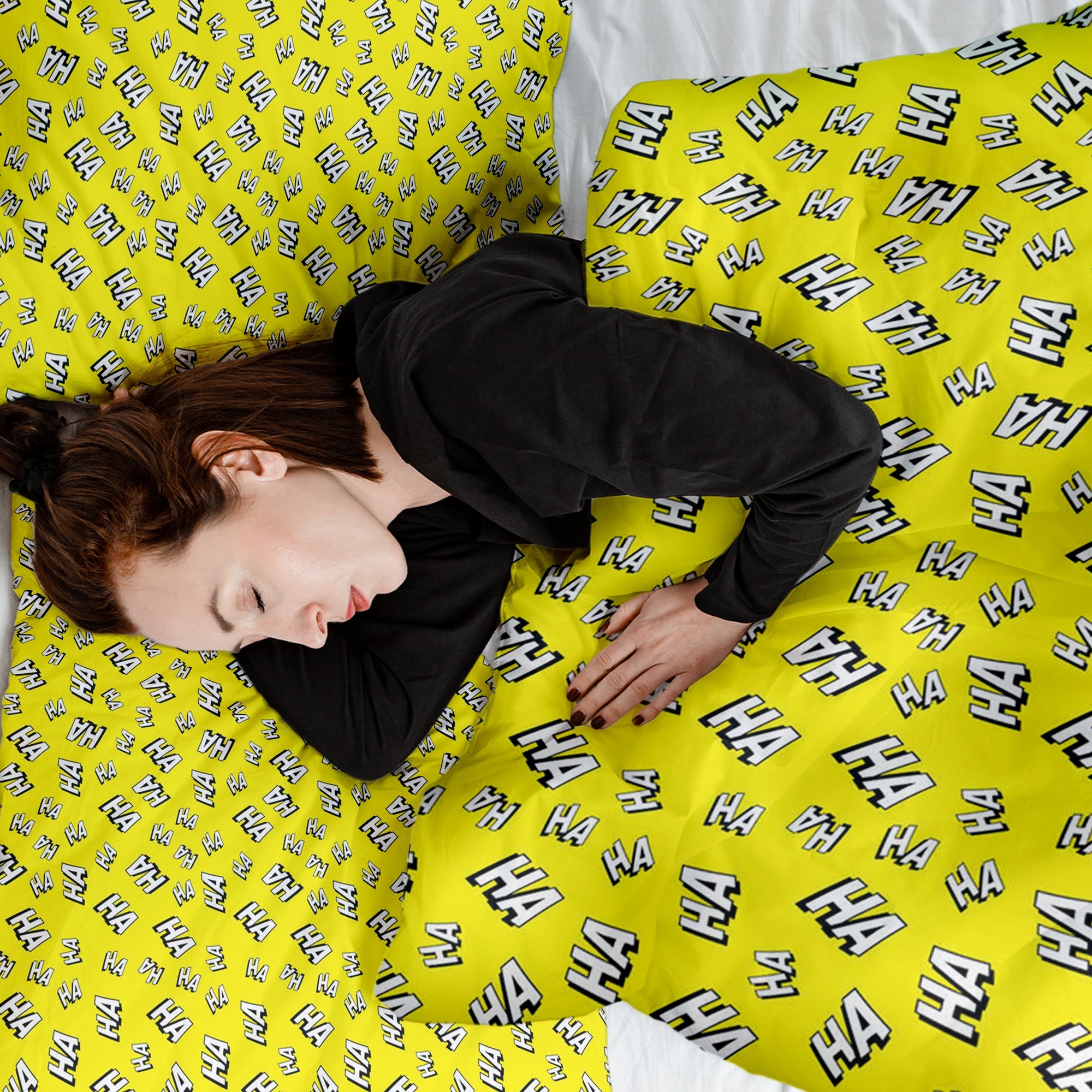 Original Therapiedecke - Baumwoll Bettwäsche Set Gelb Ha Ha