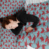 Therapiedecken Baumwollbezug Rot Origami