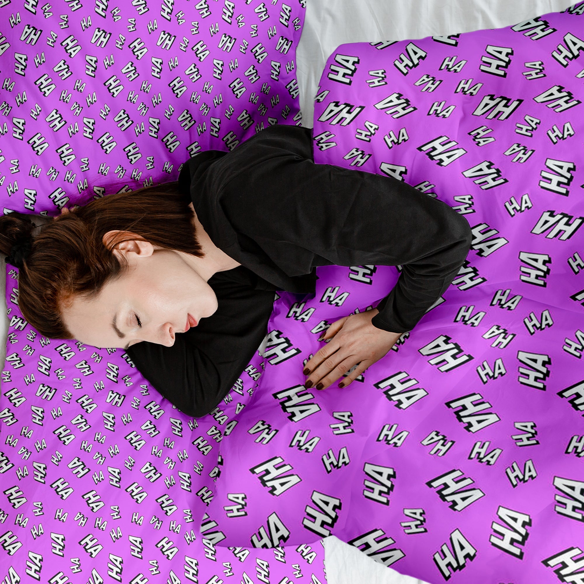 Original Therapiedecke - Baumwoll Bettwäsche Set Ha Ha Ha