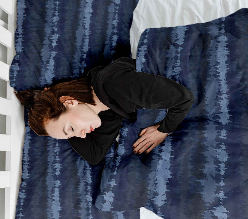 Original Therapiedecke - Baumwoll Bettwäsche Set blaue Schallwellen