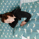 Therapiedecken Bettwäschen Bezug Origami Schwan