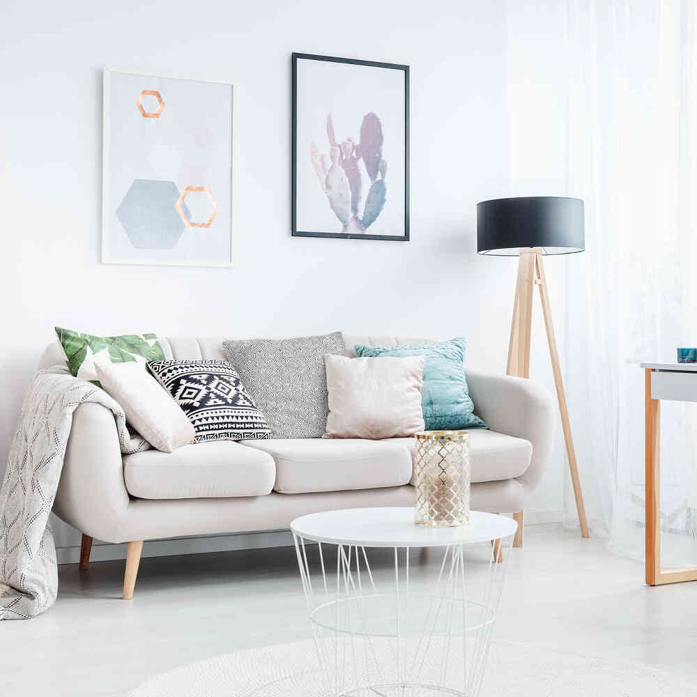 Gesundheitskissen Grau geometrische Herzen