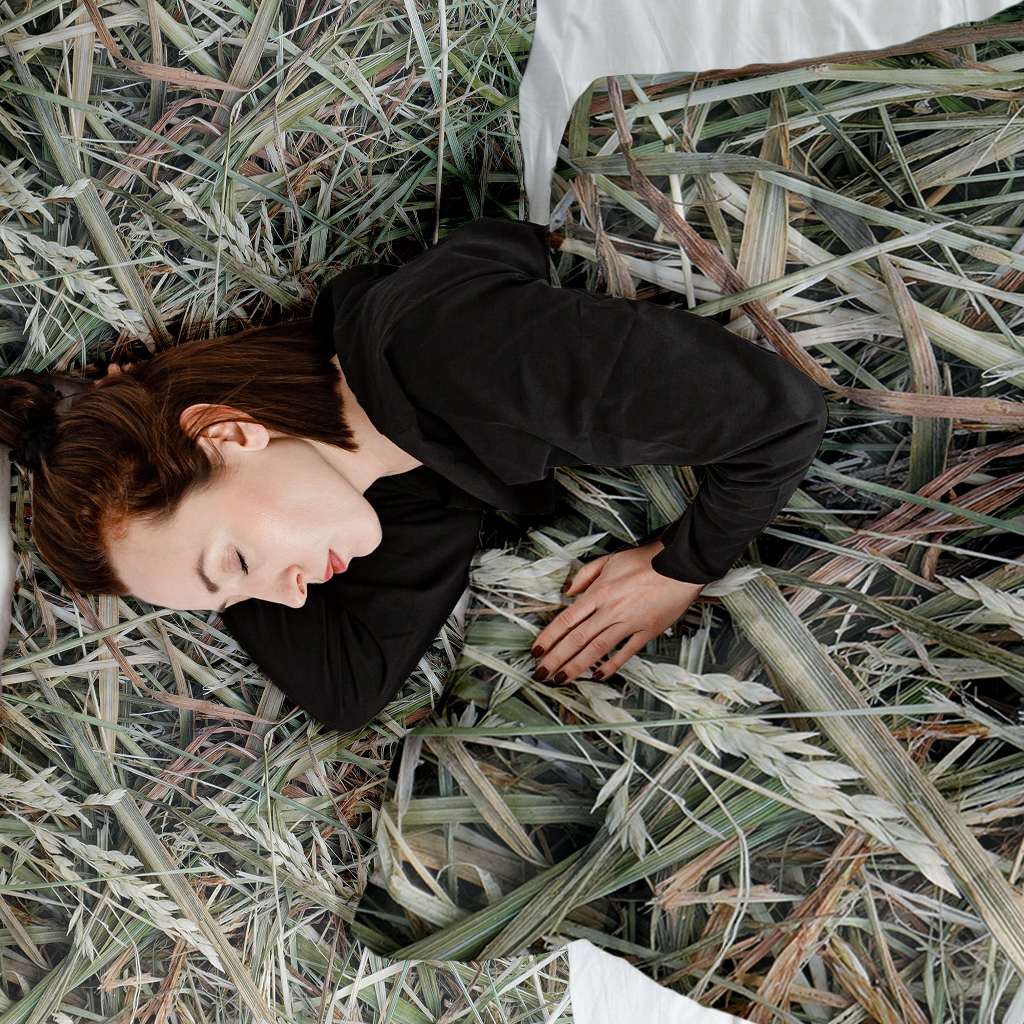 Original Therapiedecke - Baumwoll Bettwäsche Set Weiß mit Stroh