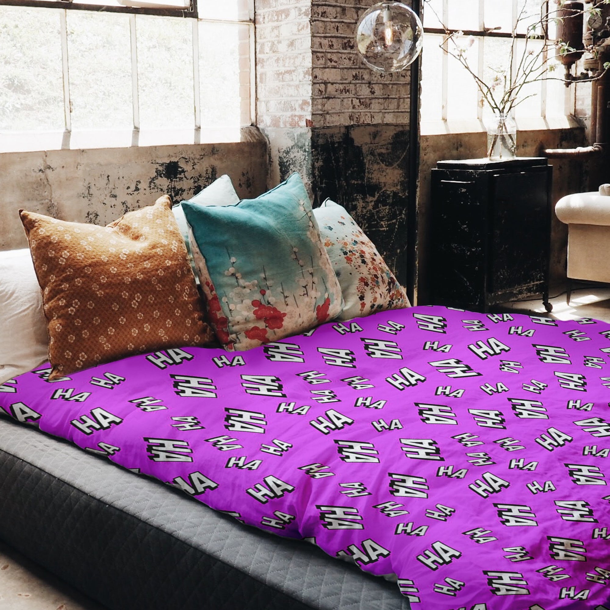 Original Therapiedecke - Baumwoll Bettwäsche Set Ha Ha Ha