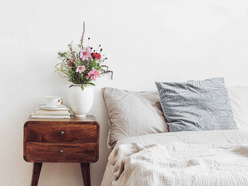 Gesundheitskissen blaue Wellen