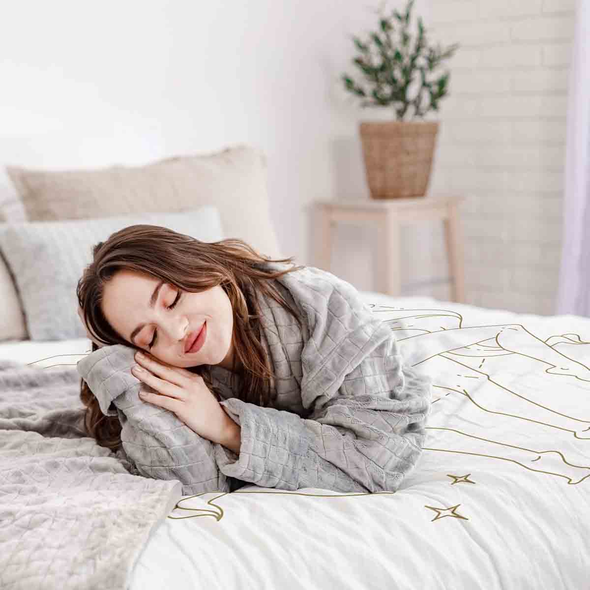 Original Therapiedecke - Baumwoll Bettwäsche Set Sternbild Zwilling