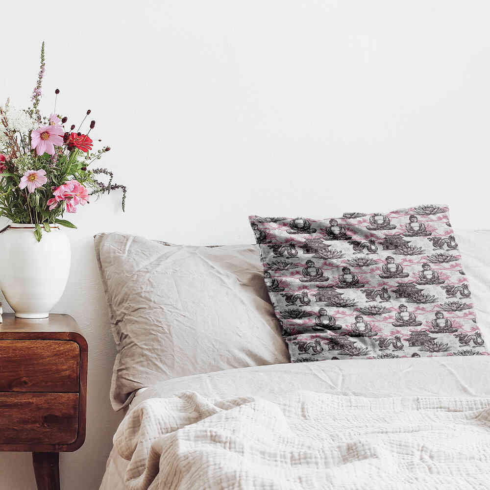 Gesundheitskissen mit rosa Buddha