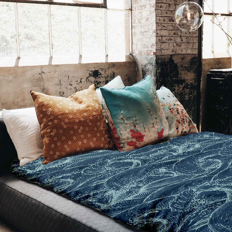 Original Therapiedecke - Baumwoll Bettwäsche Set Wellen im Meer