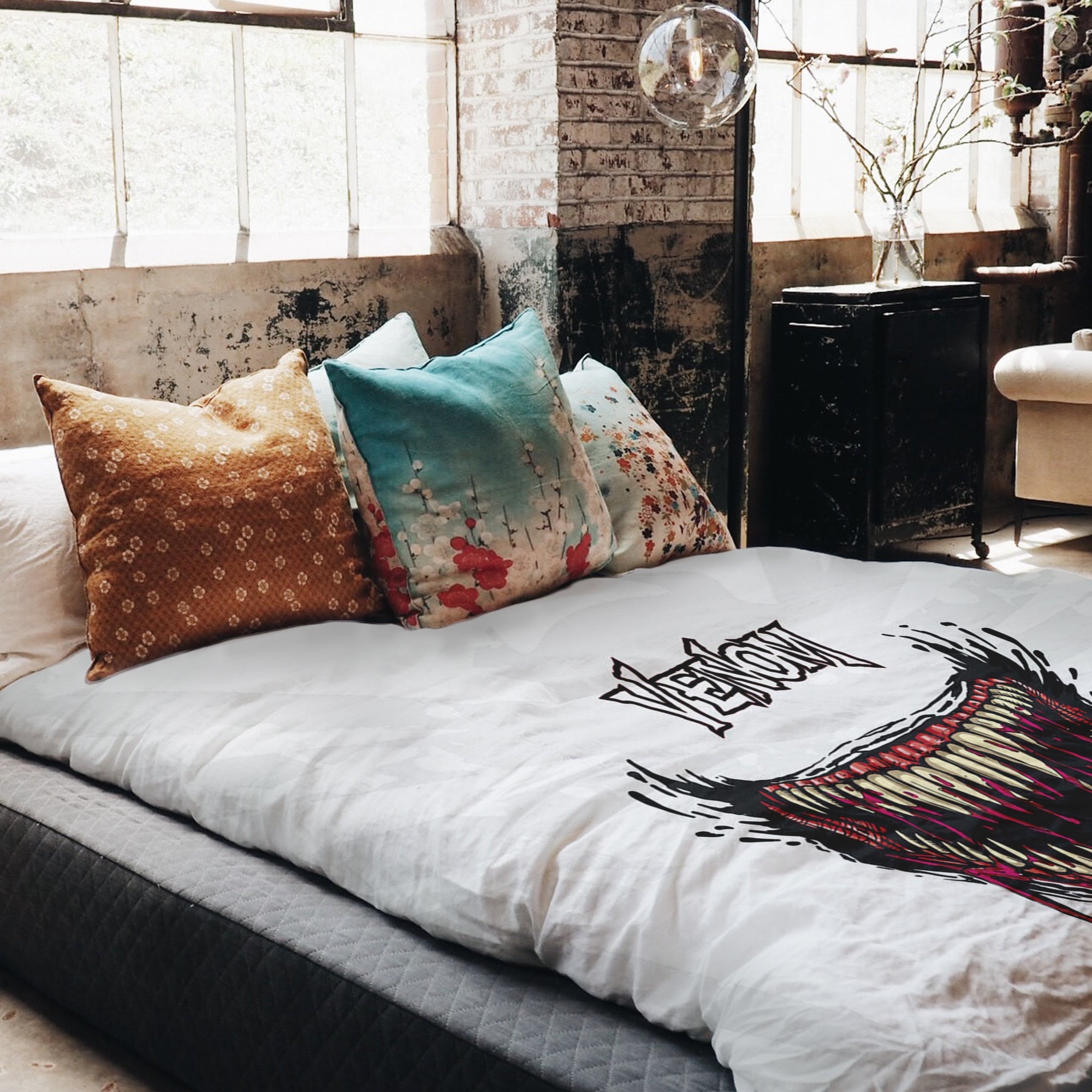 Original Therapiedecke - Baumwoll Bettwäsche Set Weiß Venom