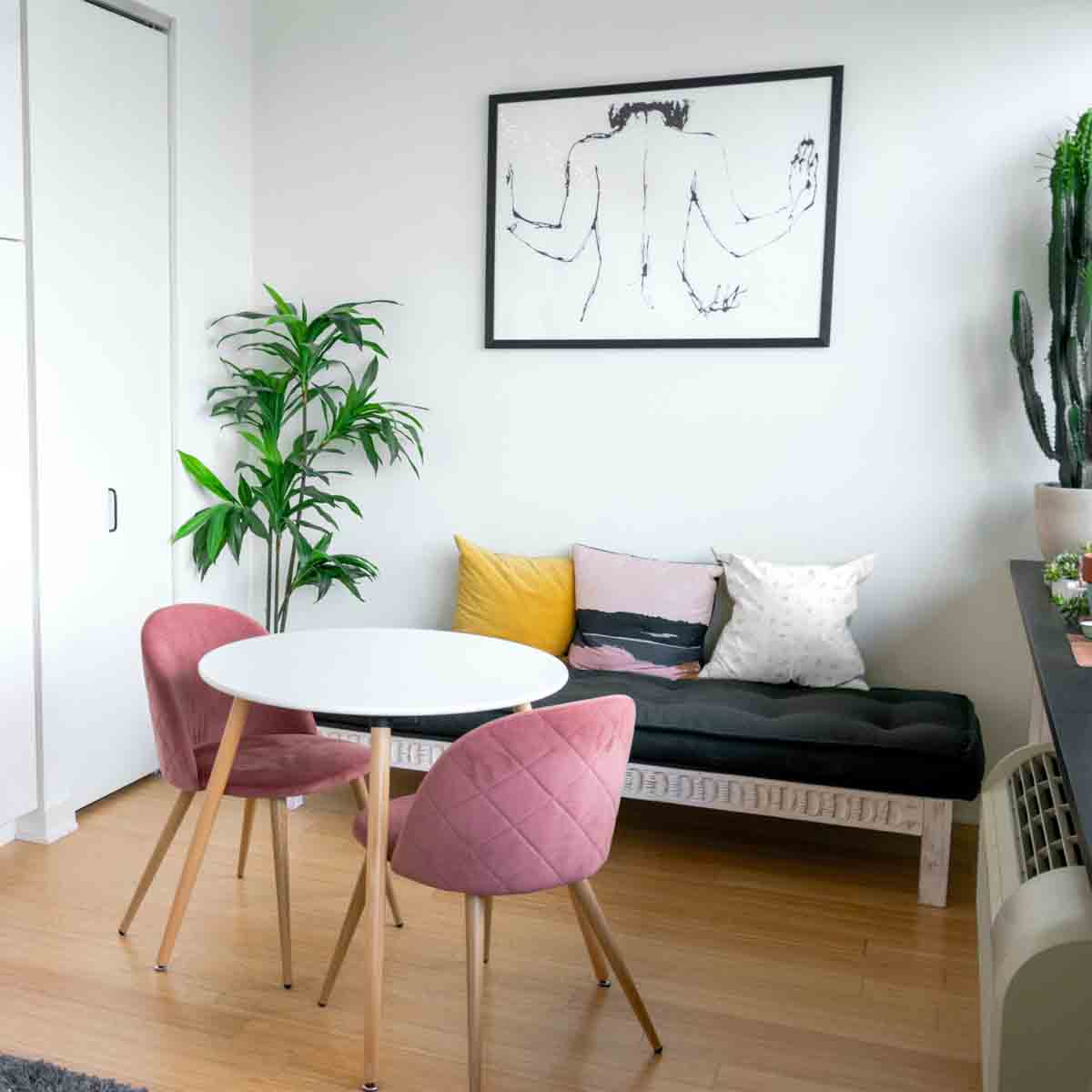 Gesundheitskissen Weiß mit rosa Zweigen