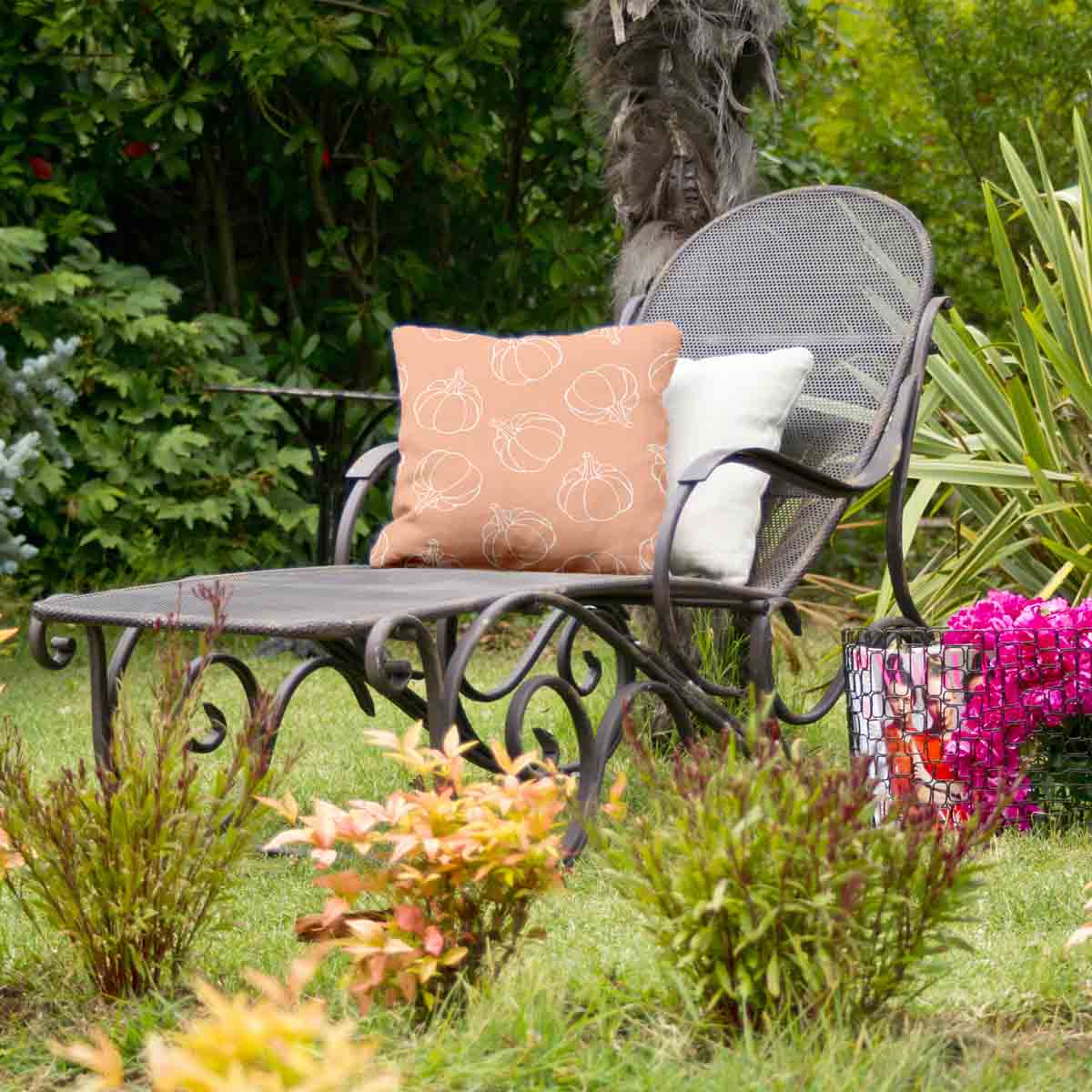 Gesundheitskissen Orange mit Kürbis