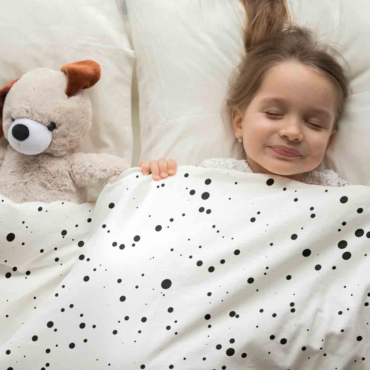 Original Therapiedecke - Baumwoll Bettwäsche Set Pünktchen und Anton