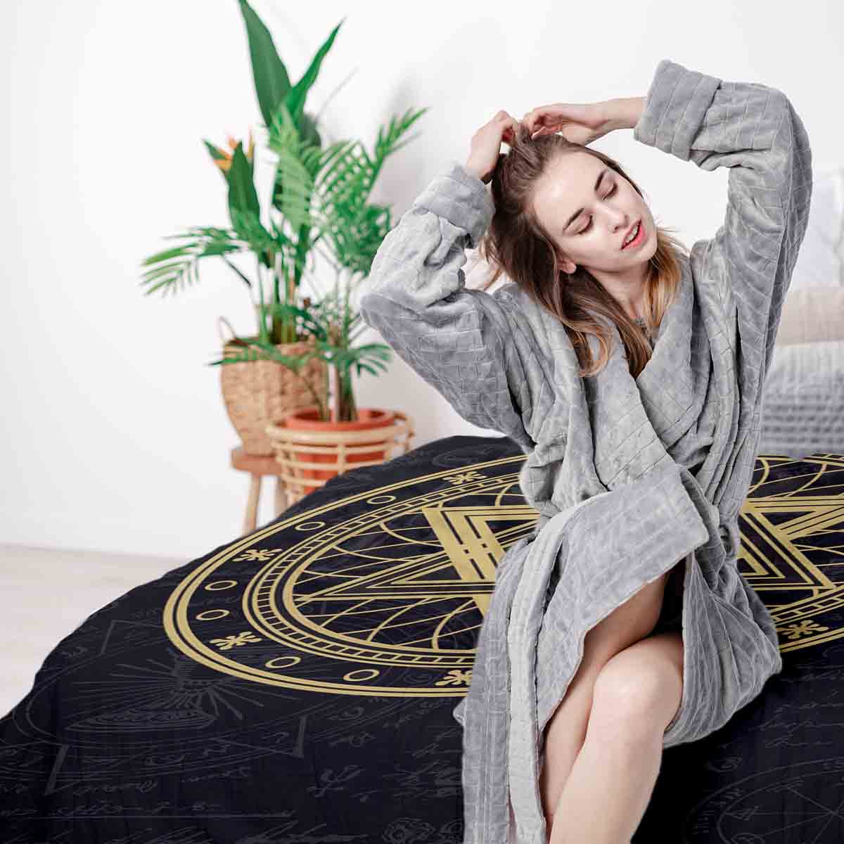 Original Therapiedecke - Baumwoll Bettwäsche Set Sternen Kompass