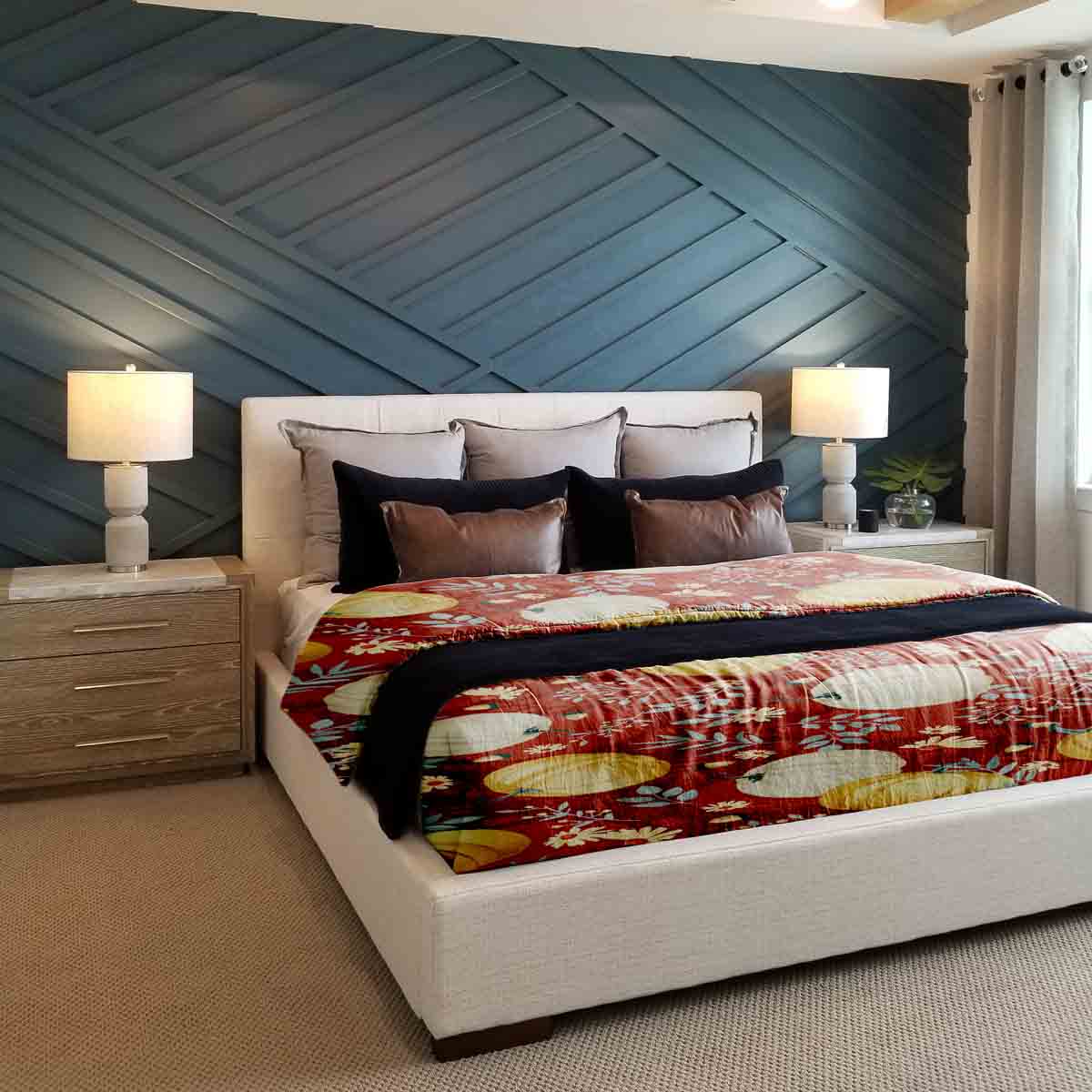 Original Therapiedecke - Baumwoll Bettwäsche Set Rot mit Kürbissen