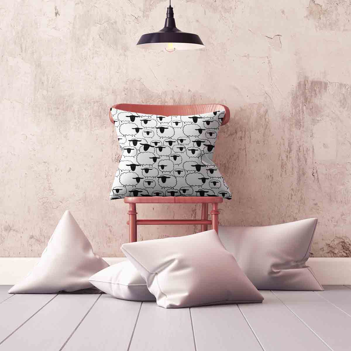 Gesundheitskissen Weiß mit Schafen