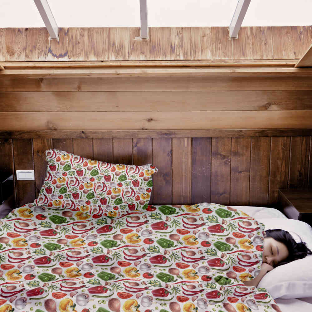 Original Therapiedecke - Baumwoll Bettwäsche Set mit Gemüse