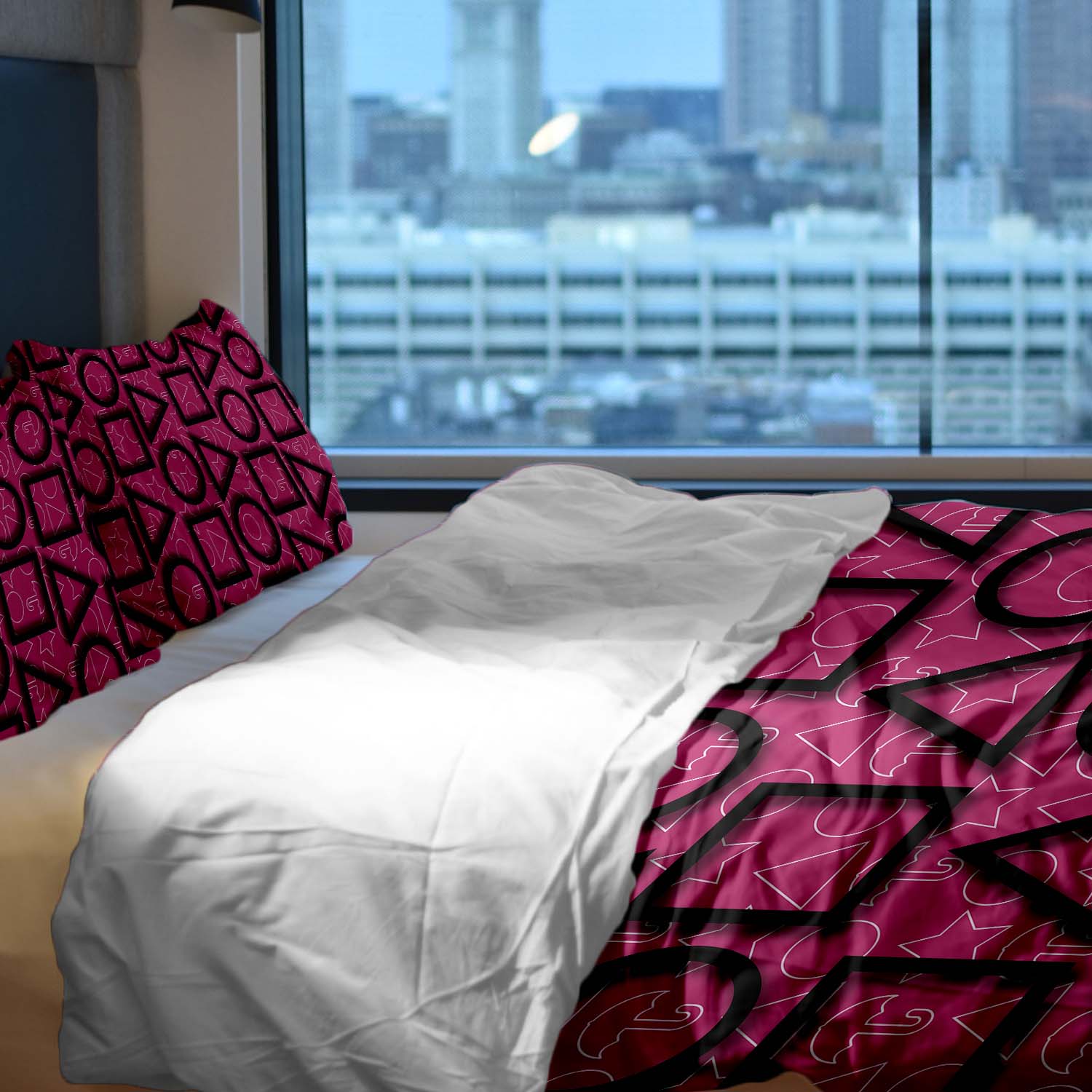 Original Therapiedecke - Baumwoll Bettwäsche Set Pink Squid