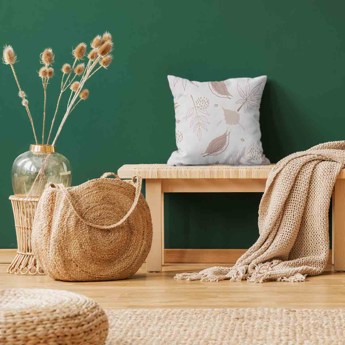 Gesundheitskissen Rosa mit Blättern