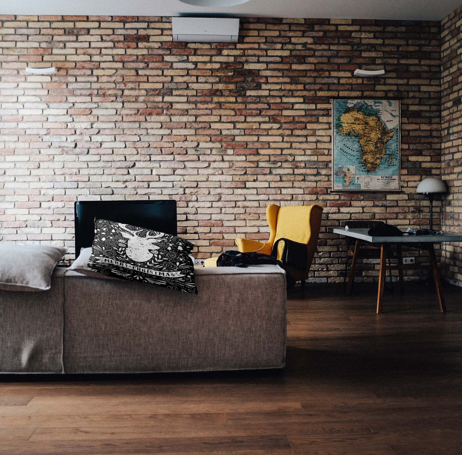 Gesundheitskissen Schwarz Merry Christmas