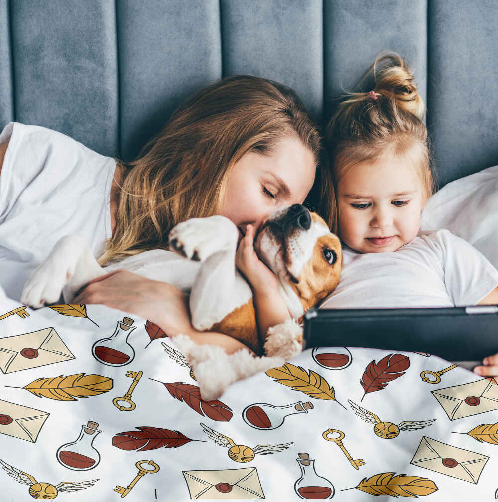 Original Therapiedecke - Baumwoll Bettwäsche Set Goldener Schnatz